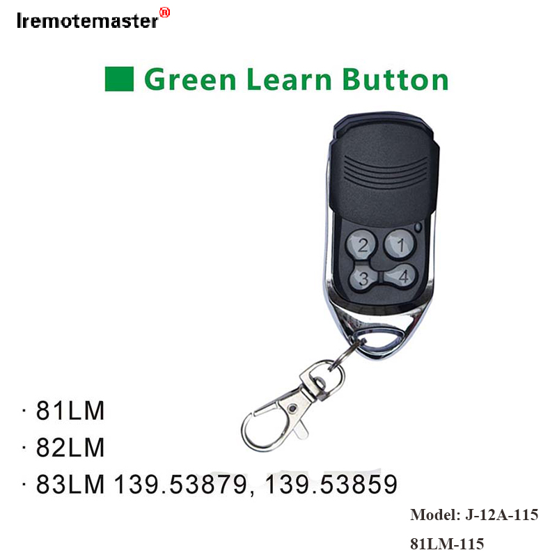 Don 81LM 82LM 83LM Koyi Maballin Koyi Maɓallin Garage Ƙofar Nesa Buɗe 390MHz