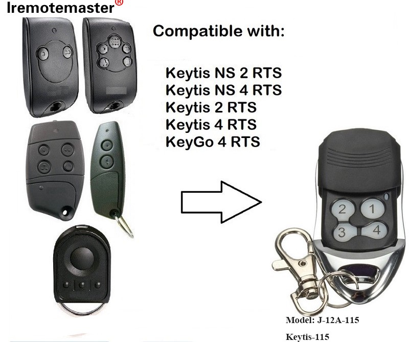 Don Keytis NS 2 RTS Keytis NS 4 RTS Garage Door Nesa Ikon 433.42MHz