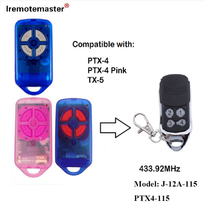 Don PTX4 433.92 MHz Ƙofar Garage Ƙofar Ƙofar Nesa Mai Sarrafawa